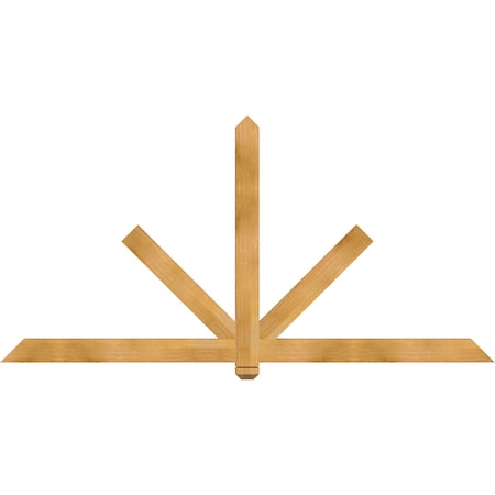 Ekena Millwork Kennewick Rough Sawn Timber Gable Bracket, Western Red Cedar, 84"W x 42"H x 2"D x 4"F, 12/12 Pitch GBW084X42X0204KEN00RWR